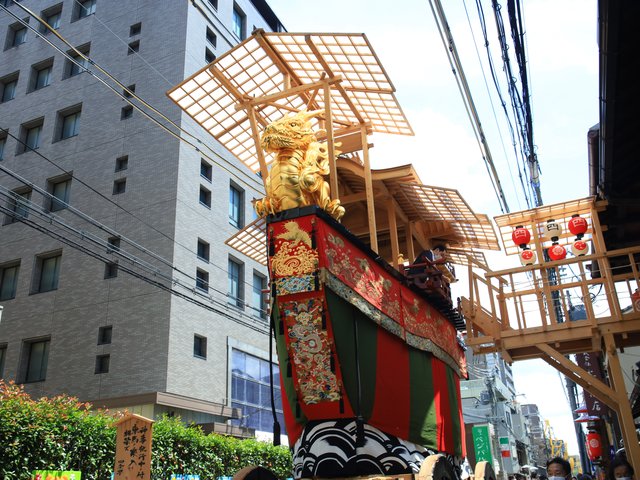 逸品‼️珍しい作品！真作應古『祇園祭』肉筆共箱大船鉾長刀鉾