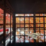 京都駅から車で10分！もみじの名所にひっそり佇む穴場茶所！圧巻の景色「閑坐」　