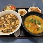 【京都ランチ】安すぎる…担々麺＋麻婆丼＋唐揚げ+珈琲で1,180円！満腹すぎる町中華