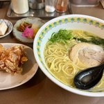 【京都ラーメン】惣菜食べ放題付き！980円で麺・唐揚げ・ごはんセット　東山二条の人気店